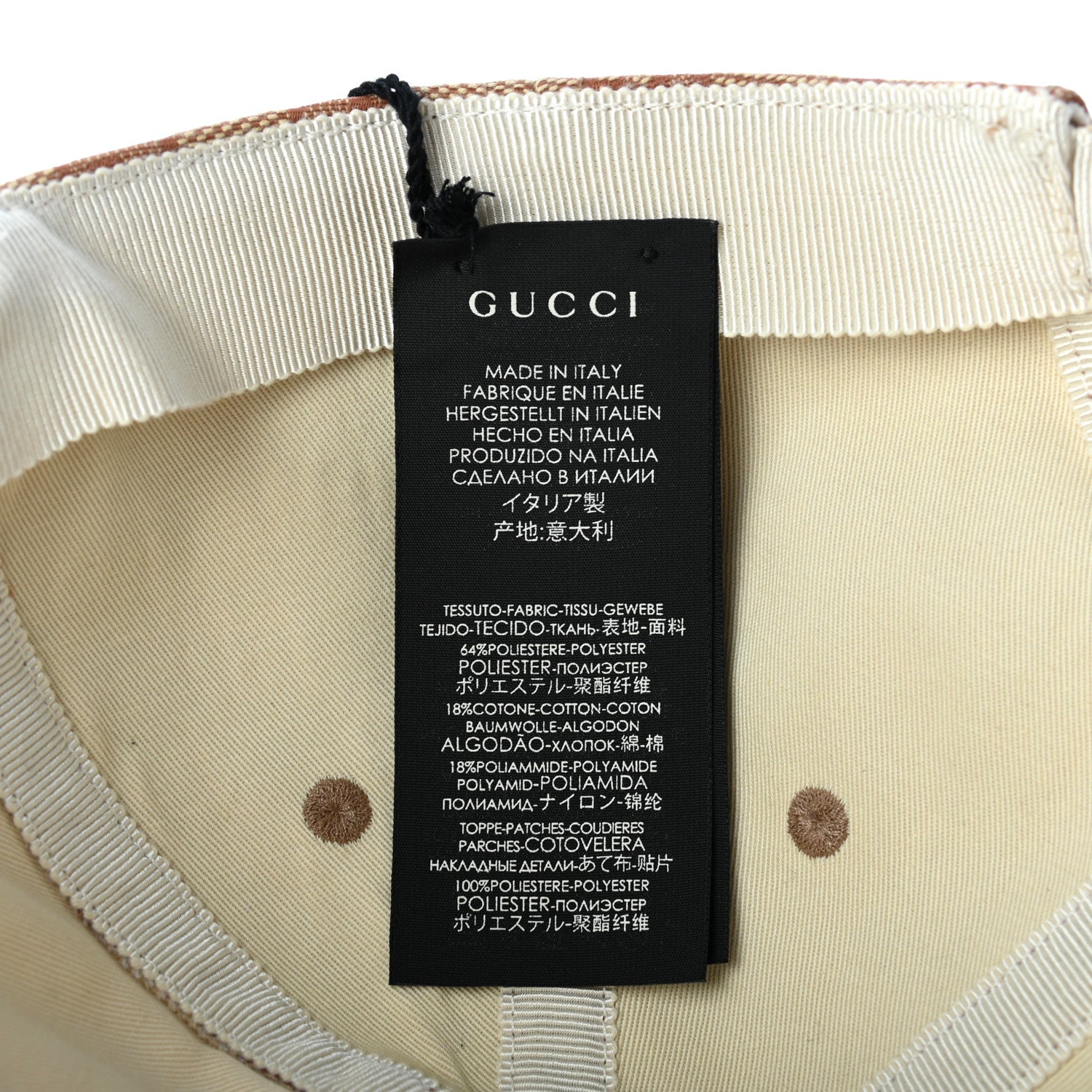 Gucci X MLB Monogram SF Giants Baseball Hat 55-59 Beige Ruggine 8 of 8