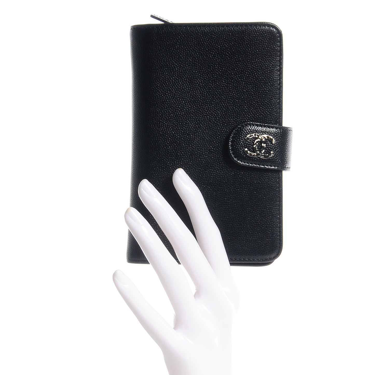 Caviar Sevruga L-Zip Pocket Wallet Black