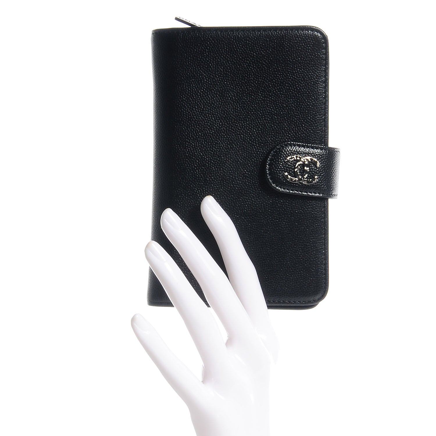 Chanel Caviar Sevruga L-Zip Pocket Wallet Black 2 of 9