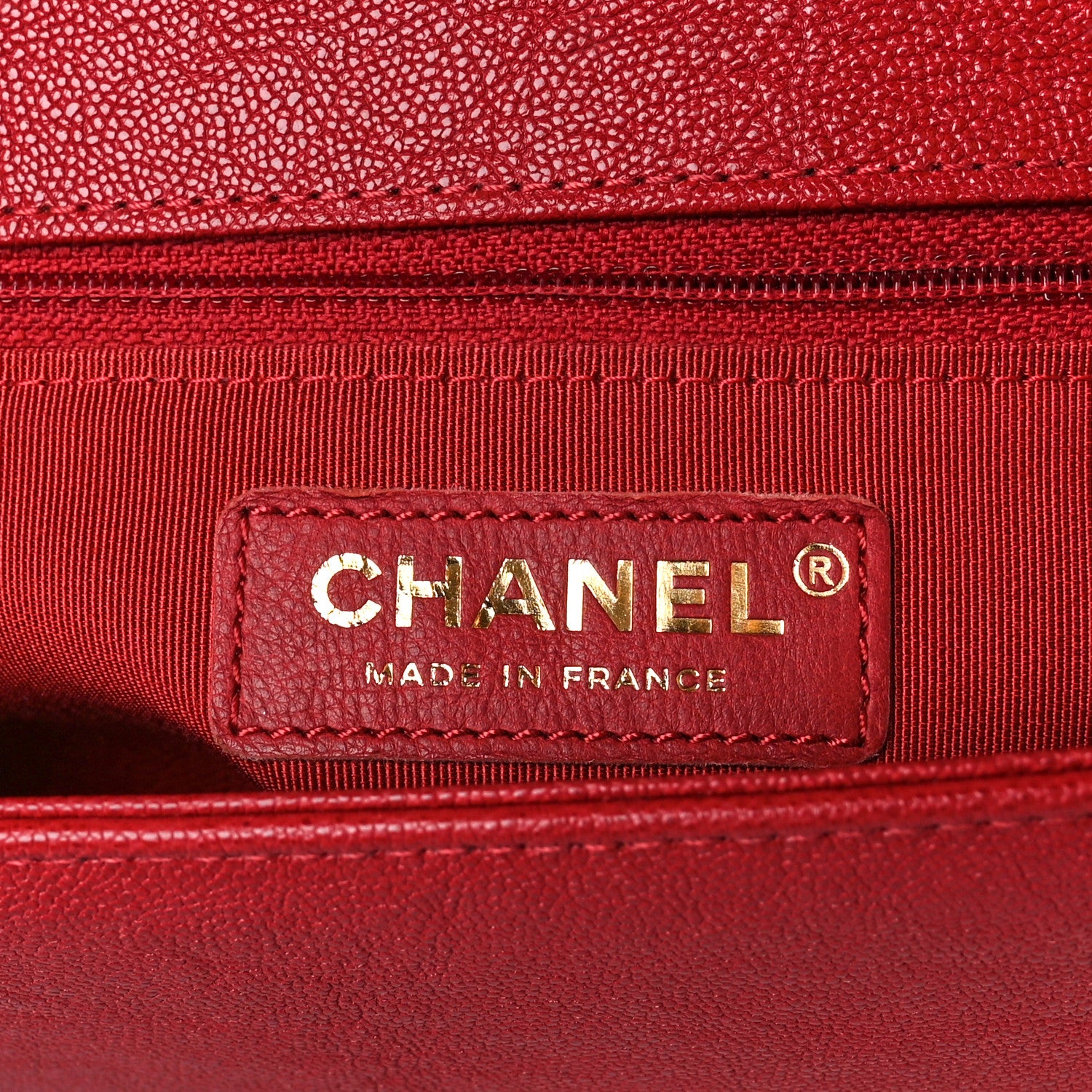 Chanel Caviar Quilted New Medium Boy Flap Dark Red 6 of 10