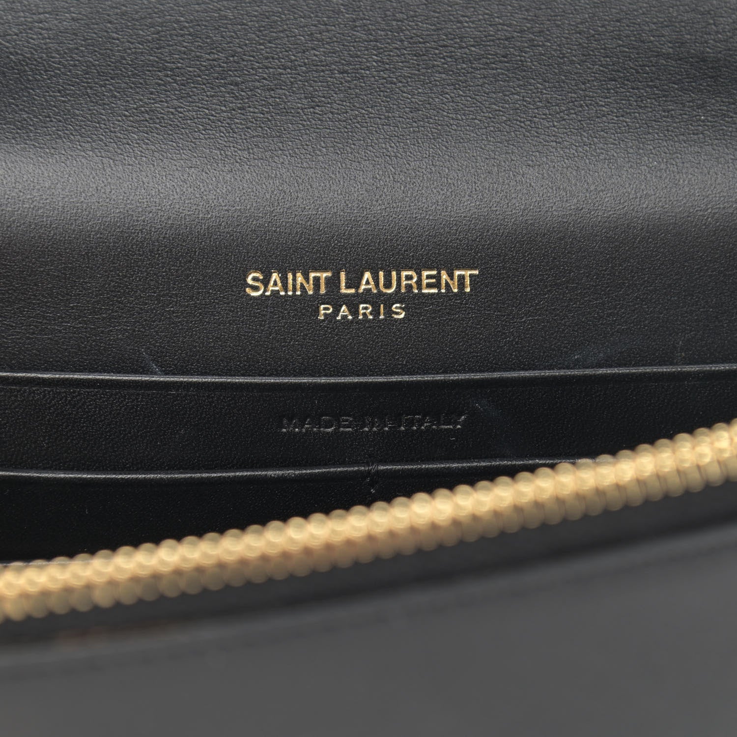 Saint Laurent Smooth Calfskin Classic Monogram Kate Tassel Chain Wallet Black 6 of 10
