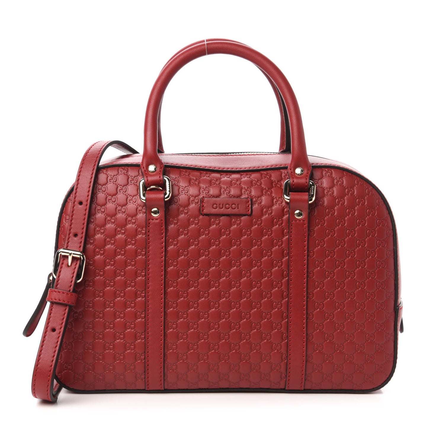 Soft Microguccissima Medium Crossbody Bag Rosso