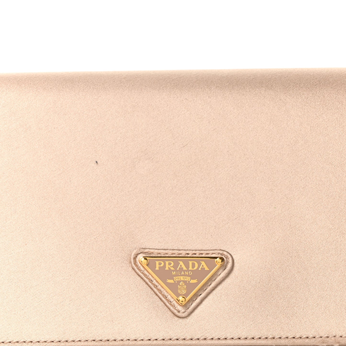 Satin Triangle Mini Shoulder Bag Cameo