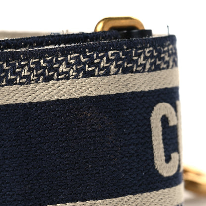 Christian Dior Canvas Embroidered Shoulder Strap Blue 6 of 6