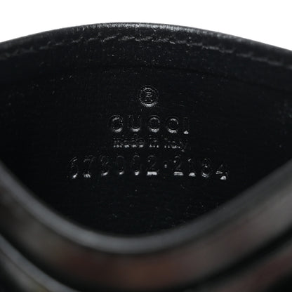 Gucci GG Supreme Monogram Textured Dollar Calfskin Retro Interlocking G Card Holder Black 7 of 7