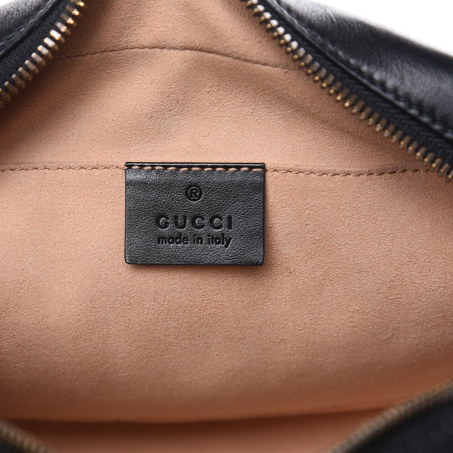 Gucci Calfskin Matelasse Small GG Marmont Chain Shoulder Bag Black 7 of 9