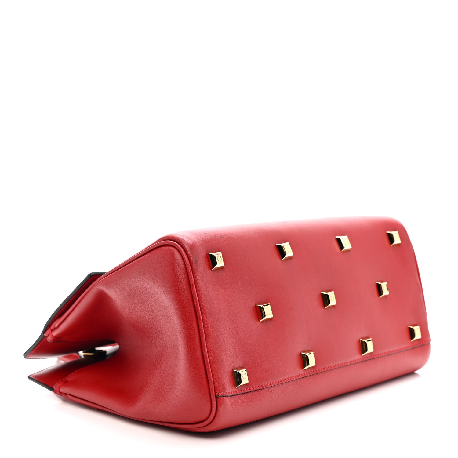 Salvatore Ferragamo Calfskin Medium The Studio Bag Red 4 of 17