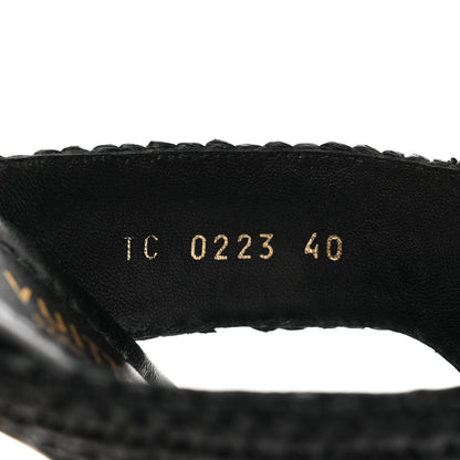 Louis Vuitton Raffia Dita Thong Sandal 40 Black 8 of 9