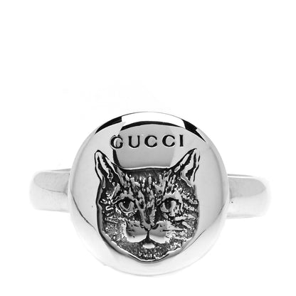 Gucci Sterling Silver Blind for Love Mystic Cat Ring 55 7.25 1 of 4