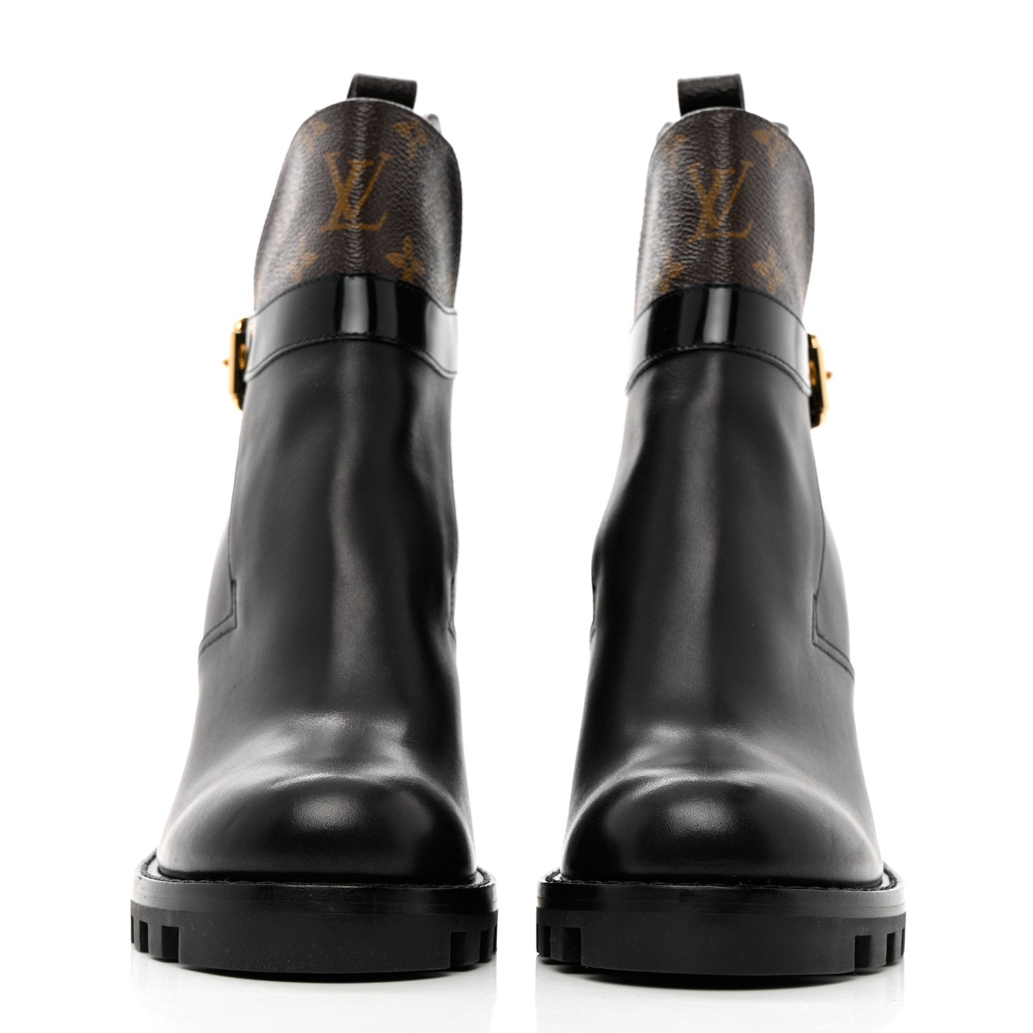 Louis Vuitton Calfskin Monogram Star Trail Ankle Boots 40 Black 2 of 14