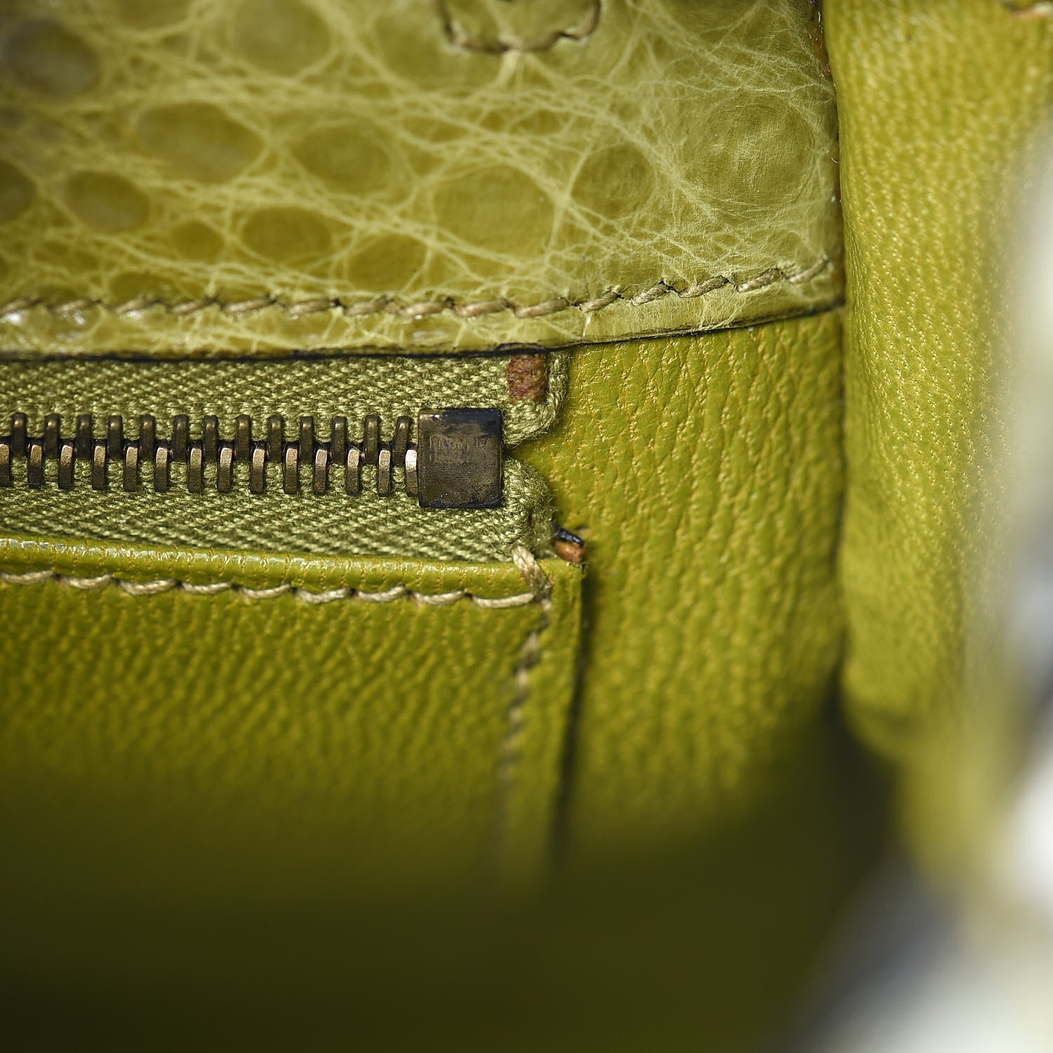 Hermes Shiny Alligator Kelly Sellier 32 Vert Chartreuse 27 of 40