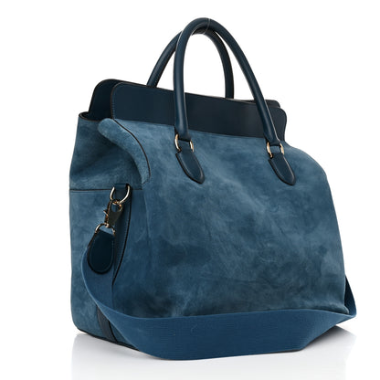 Hermes Veau Grizzly Swift Toolbox 33 Bleu Tempete 2 of 13