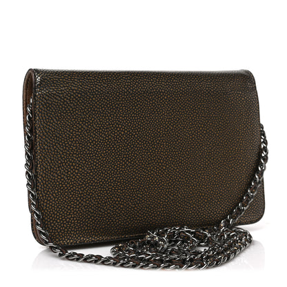 Chanel Metallic Caviar Timeless CC Wallet on Chain WOC Bronze 3 of 9