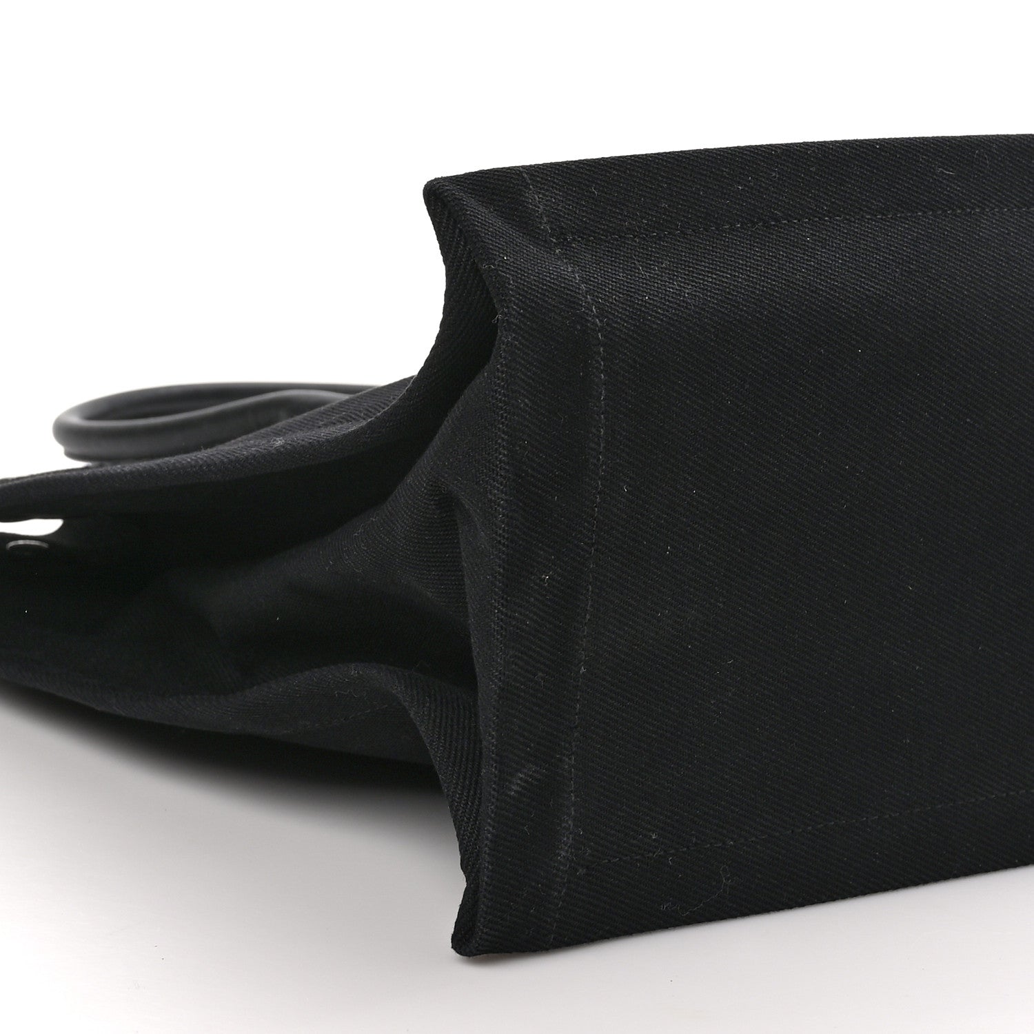 Saint Laurent Linen Calfskin Rive Gauche Tote Black 9 of 10
