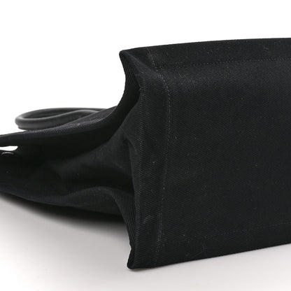 Saint Laurent Linen Calfskin Rive Gauche Tote Black 9 of 10