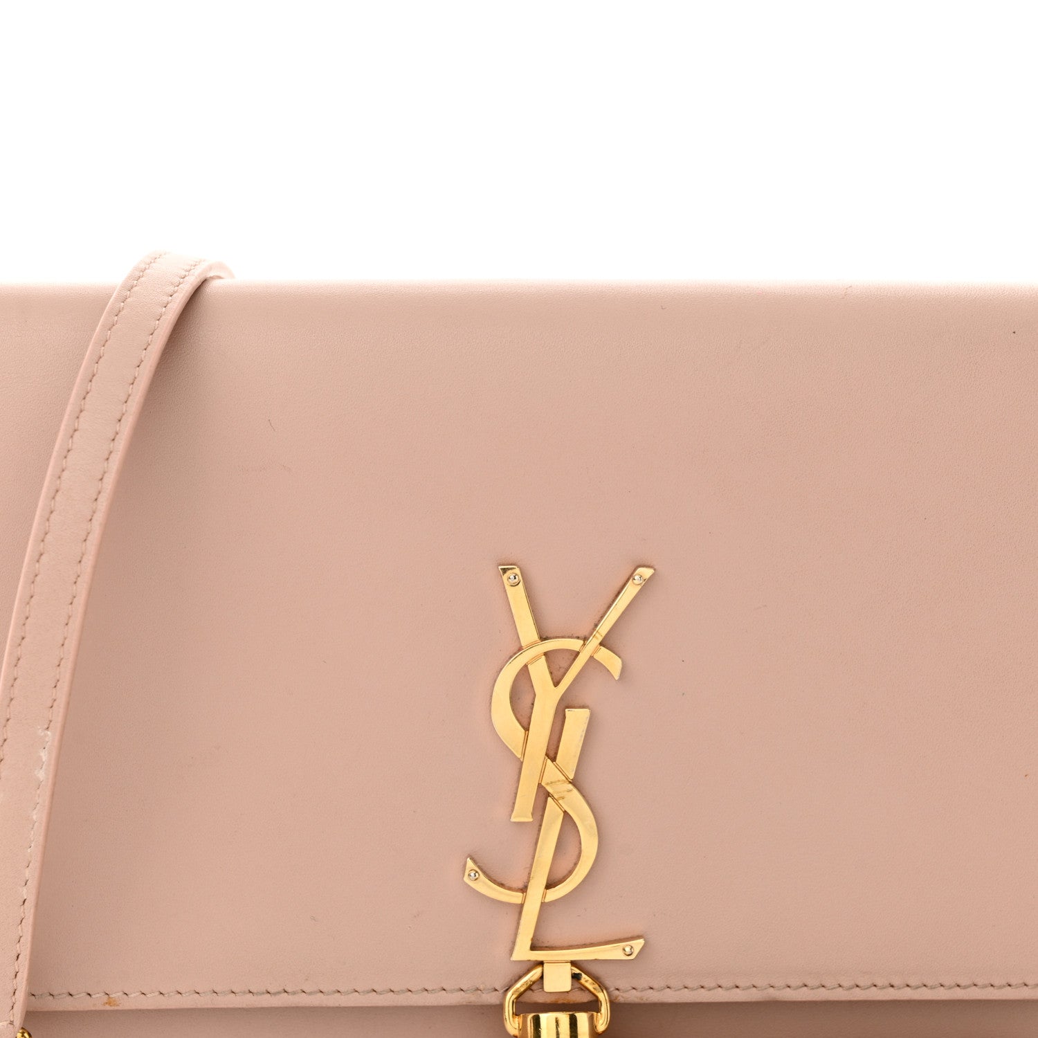 Saint Laurent Smooth Calfskin Classic Monogram Kate Tassel Chain Wallet Pale Pink 8 of 21