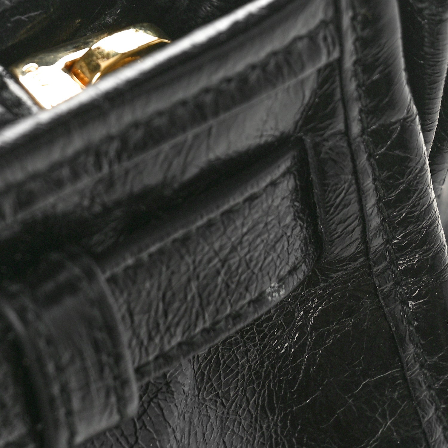Prada Glossy Calfskin Triangle Large Bonnie Shoulder Bag Black 12 of 13