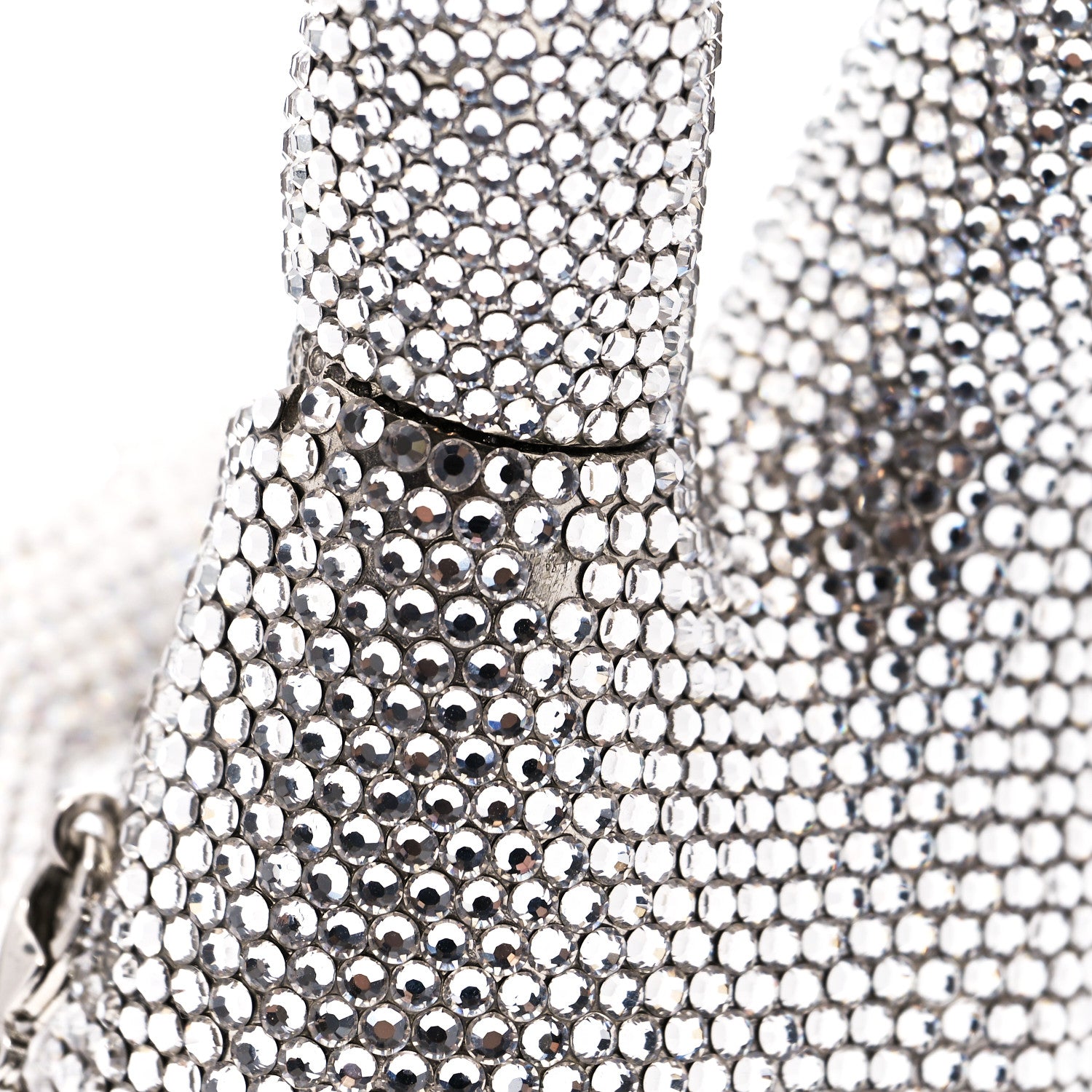 Judith Leiber Swarovski Crystal War And Peace Minaudiere Clutch Silver 15 of 16