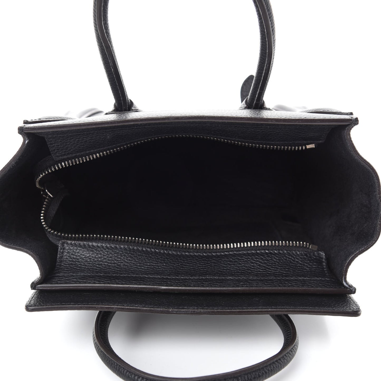Drummed Calfskin Nano Luggage Black