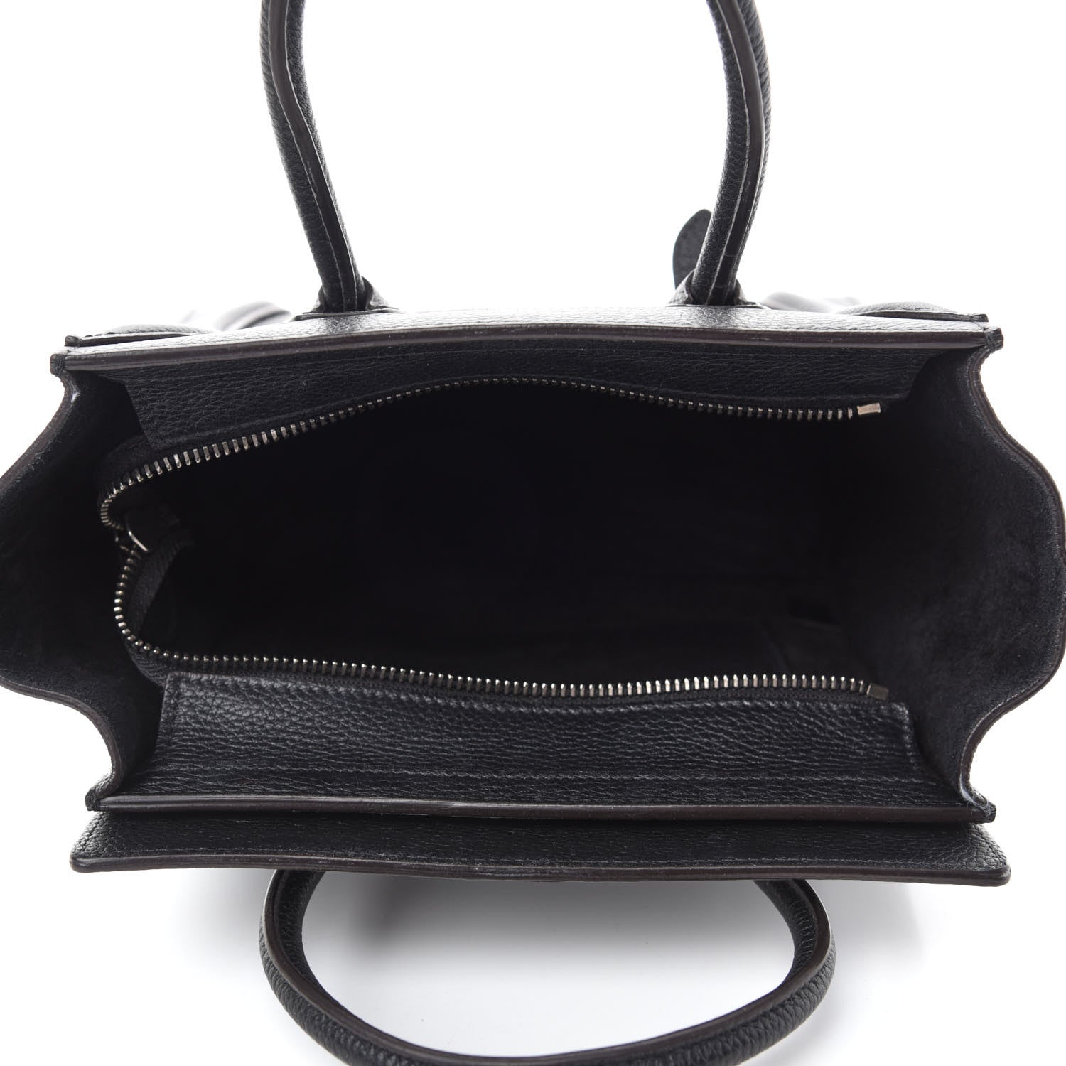 Celine Drummed Calfskin Nano Luggage Black 5 of 16