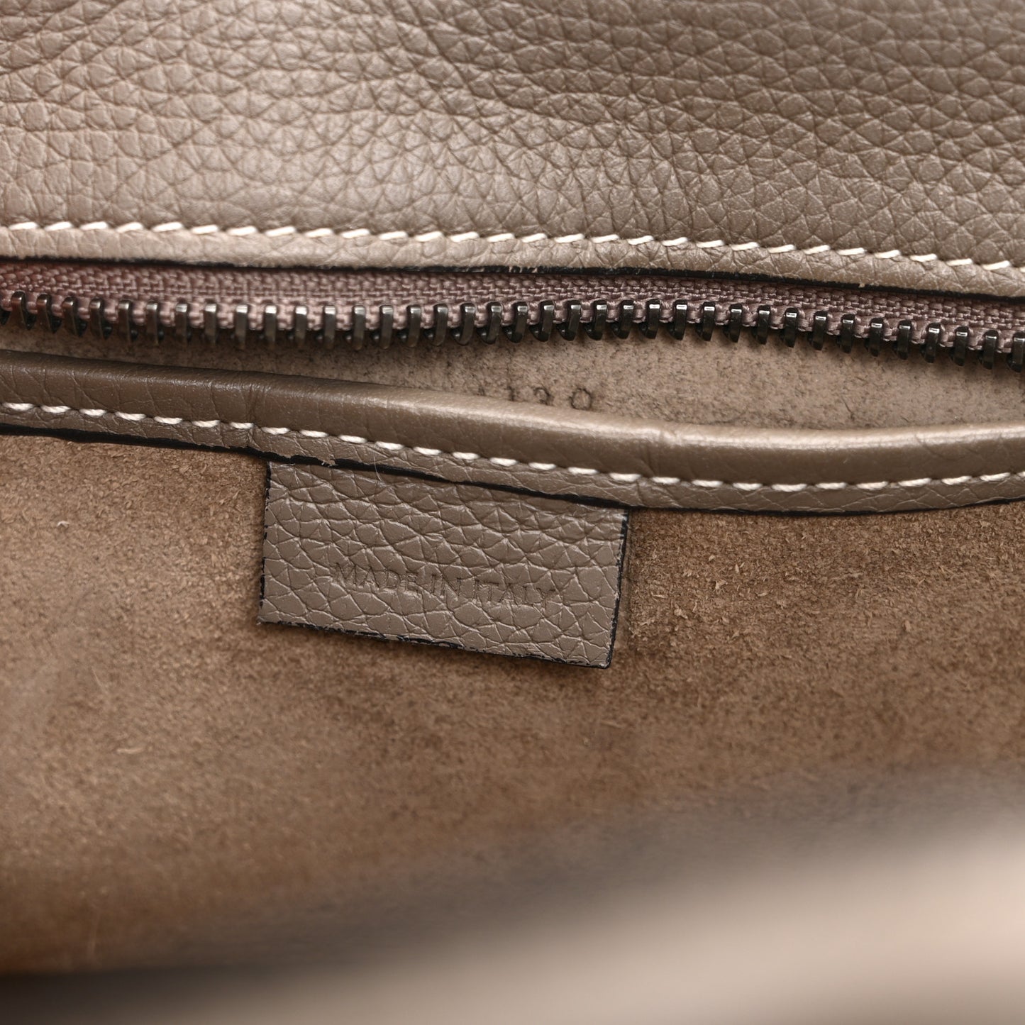 Drummed Calfskin Nano Luggage Souris Souris