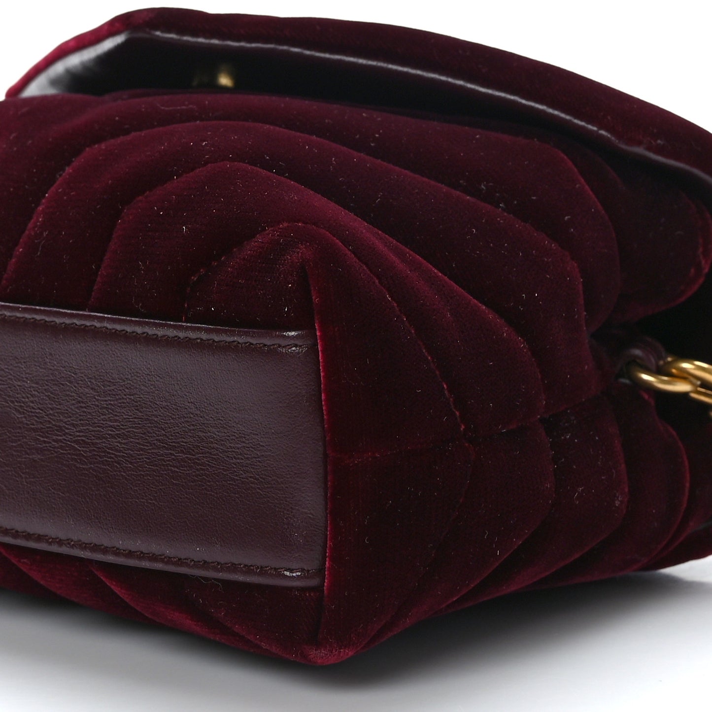 Velvet Y Quilted Monogram Toy Loulou Crossbody Bag French Burgundy