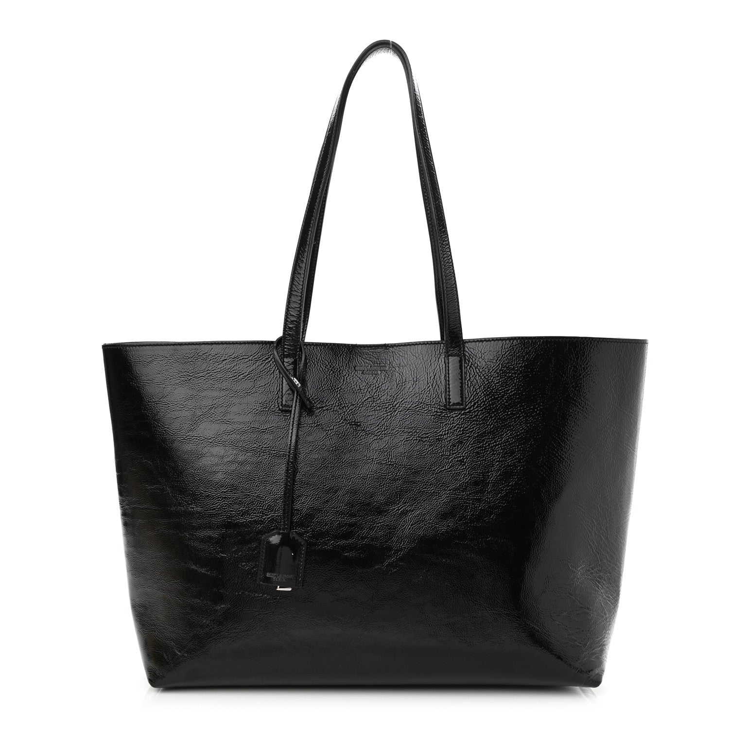 Saint Laurent Patent Calfskin Large Shopping Tote Black 3 of 14