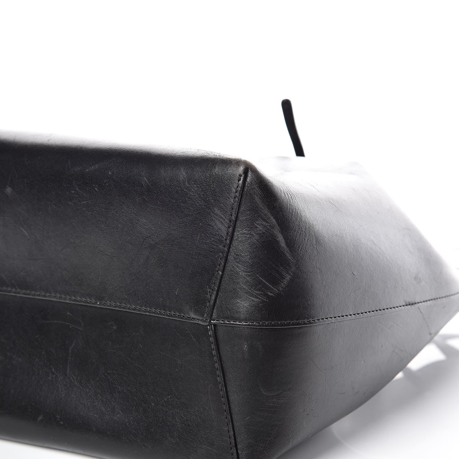 Mansur Gavriel Vegetable Tanned Calfskin Bucket Bag Black Flamma 13 of 16