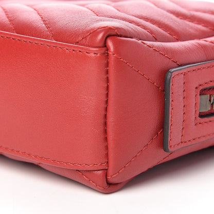 Gucci Calfskin Matelasse GG Marmont Cosmetic Case Hibiscus Red 9 of 9