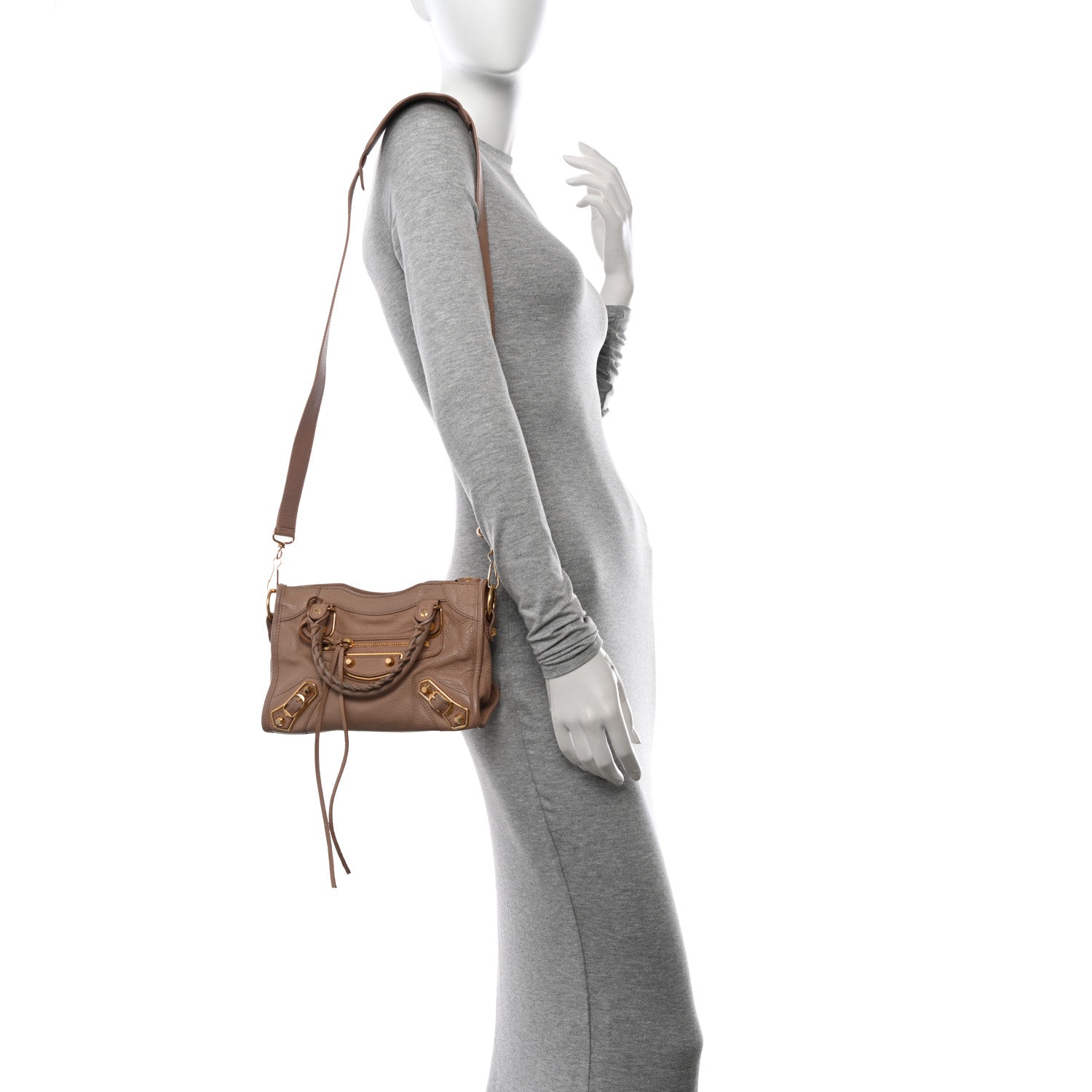 Balenciaga Chevre Gold Metallic Edge Hardware Mini City Rose Des Sables 2 of 12