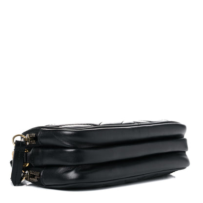 Gucci Calfskin Matelasse Mini GG Marmont Chain Crossbody Bag Black 7 of 16