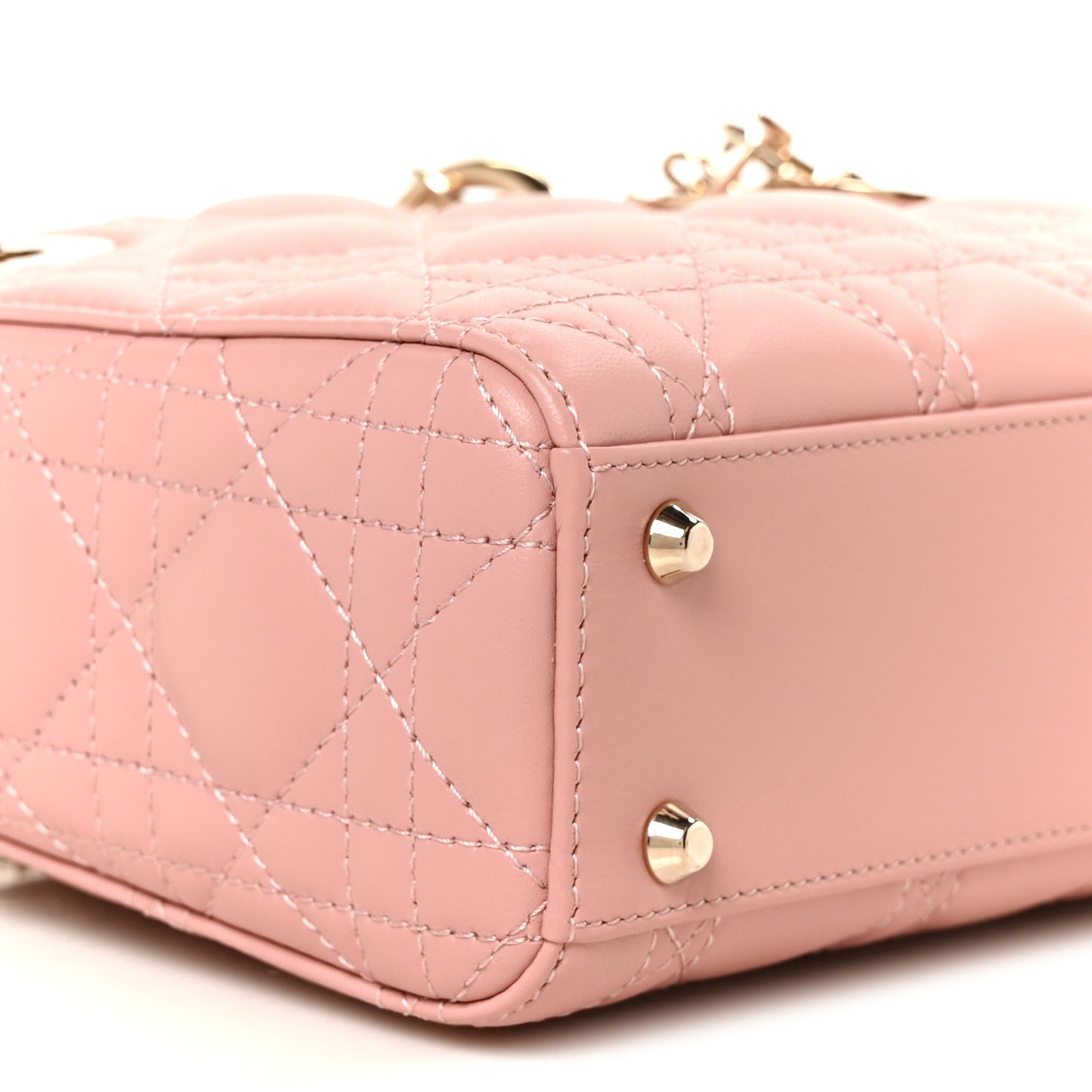 Lambskin Cannage Mini Lady Dior Light Pink