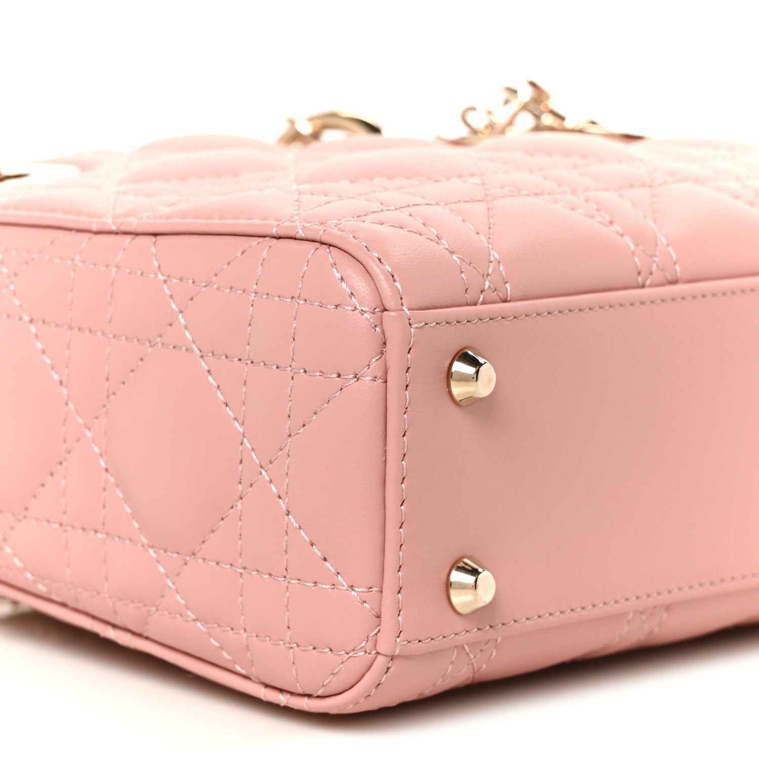 Christian Dior Lambskin Cannage Mini Lady Dior Light Pink 8 of 10