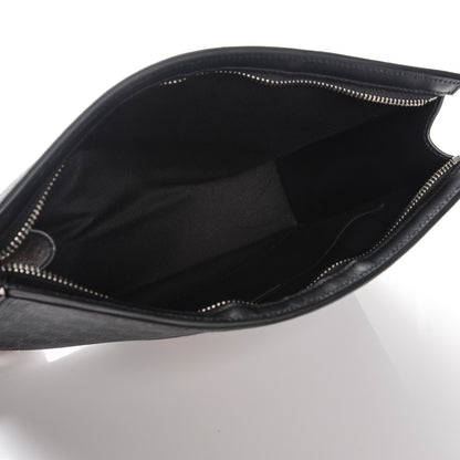 Gucci GG Supreme Monogram Selleria Calfskin Web New Web Cosmetic Case Black 6 of 6