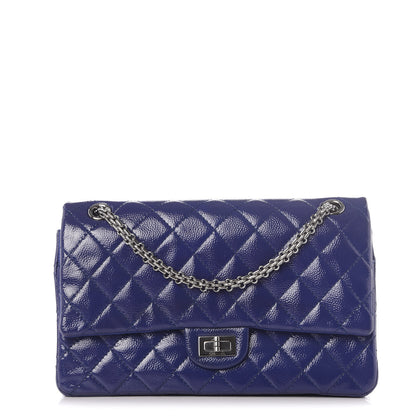 Chanel Patent Caviar Quilted 2.55 Reissue 226 Flap Blue 1 of 10