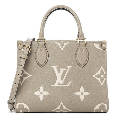 Louis Vuitton Empreinte Monogram Giant Onthego PM Tourterelle Creme 1 of 11