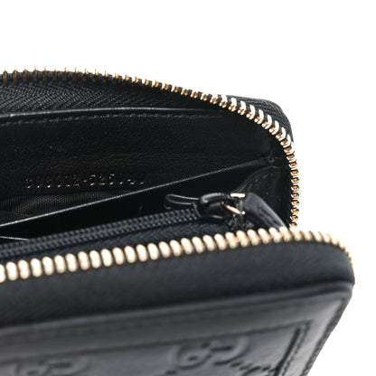 Gucci Guccissima Signature Sukey Zip Around Wallet Black 7 of 8