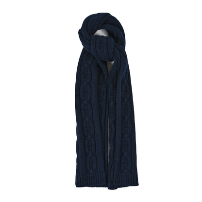 Hermes Cashmere Tri-Maillon Muffler Bleu Marine 1 of 3
