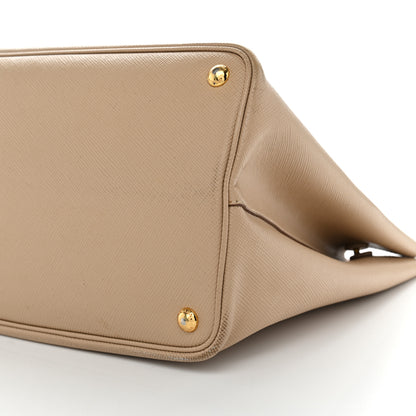 Prada Saffiano Cuir Medium Double Bag Sabbia 9 of 15