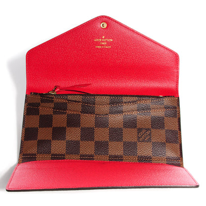 Louis Vuitton Damier Ebene Josephine Wallet Red 5 of 7