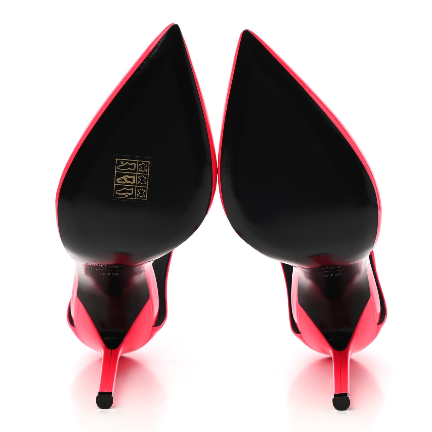 Patent Anja 105 Ankle Strap Pointed Pumps 37.5 Fuxia Fluo