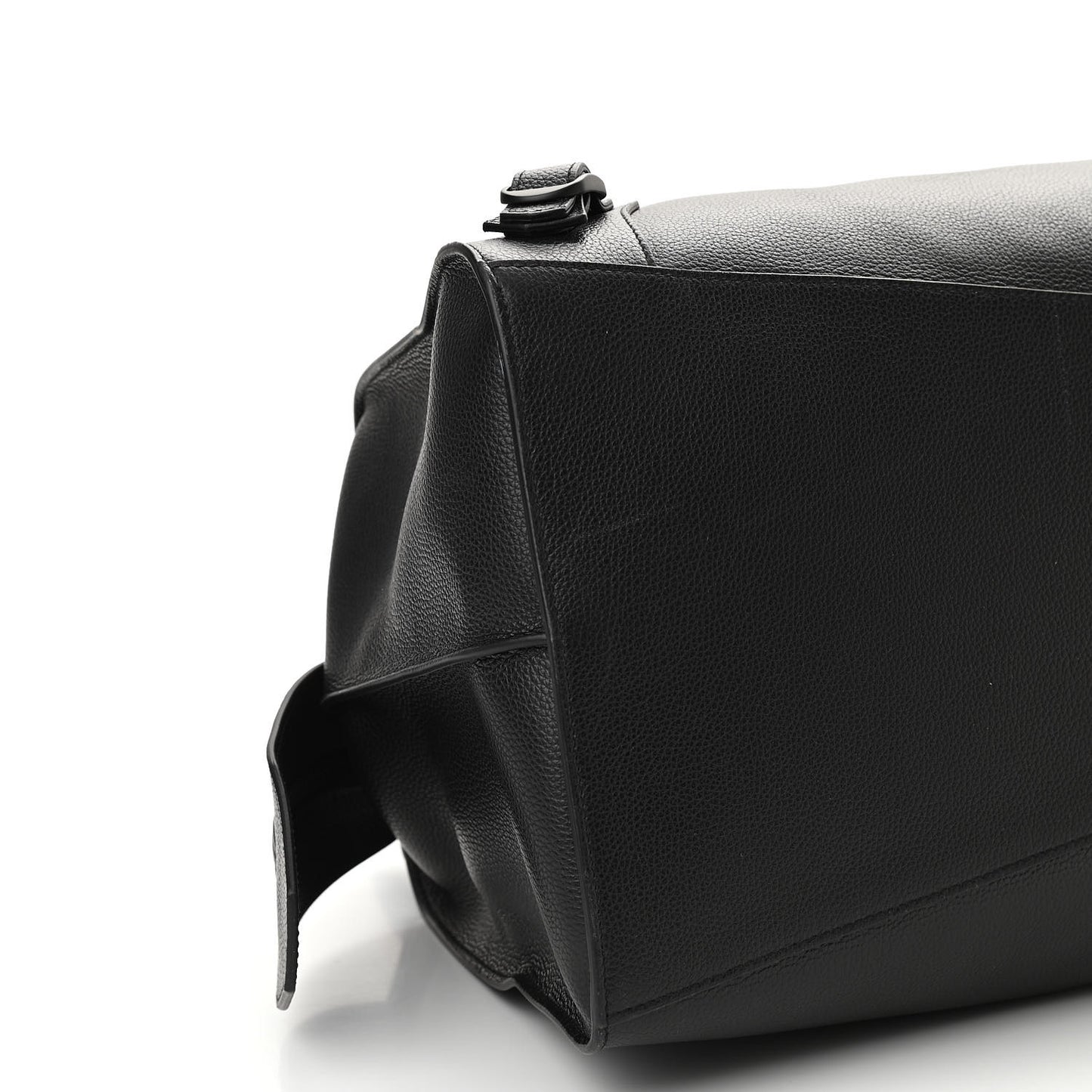 Grained Calfskin Neo Classic Black Hardware Large Top Handle Bag Black