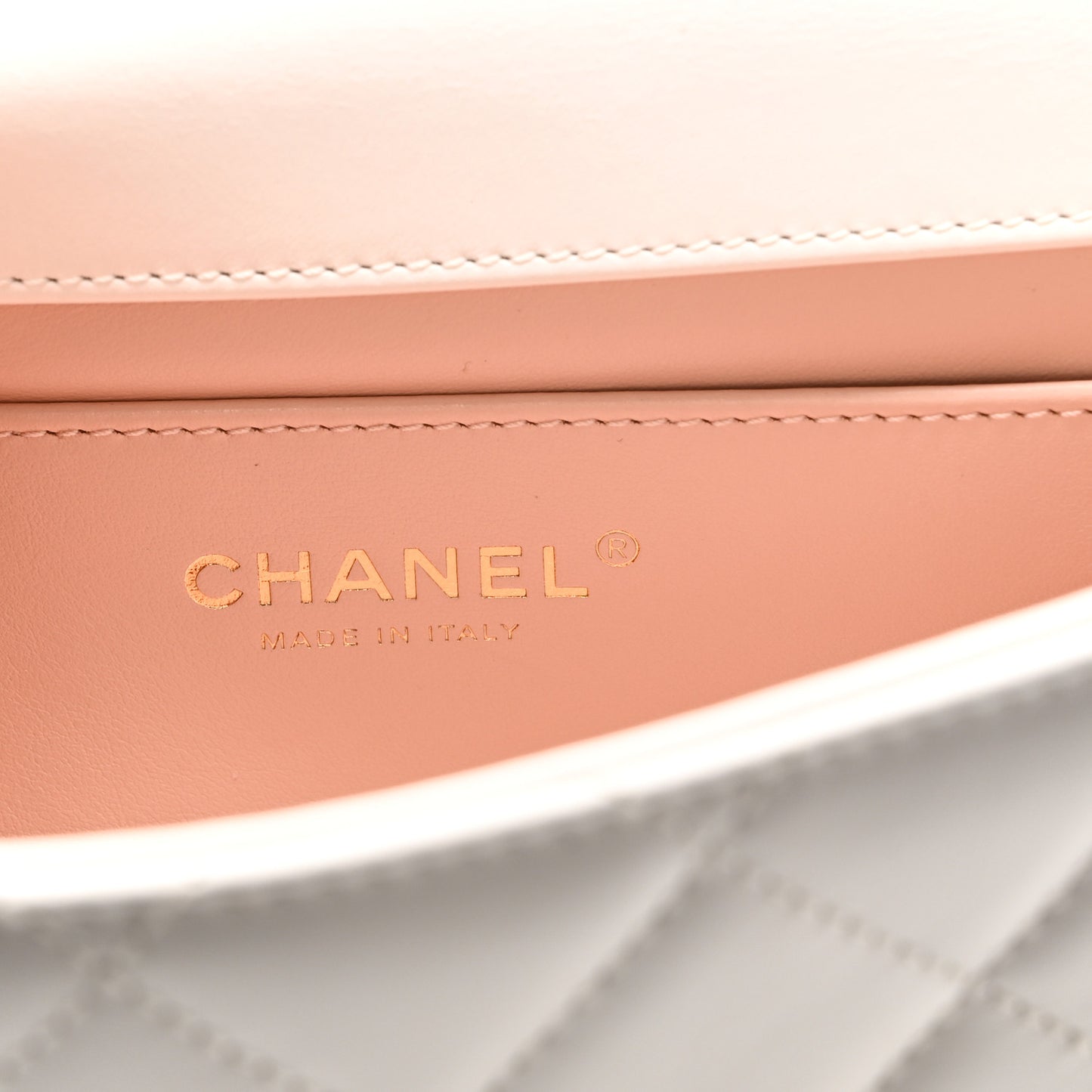 Calfskin Quilted Mini Perfect Fit Flap White