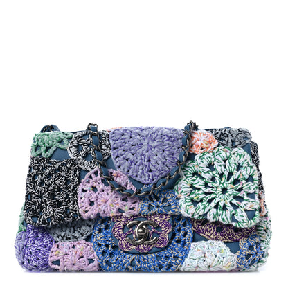 Chanel Lambskin Crochet Medium Single Flap Blue 1 of 8