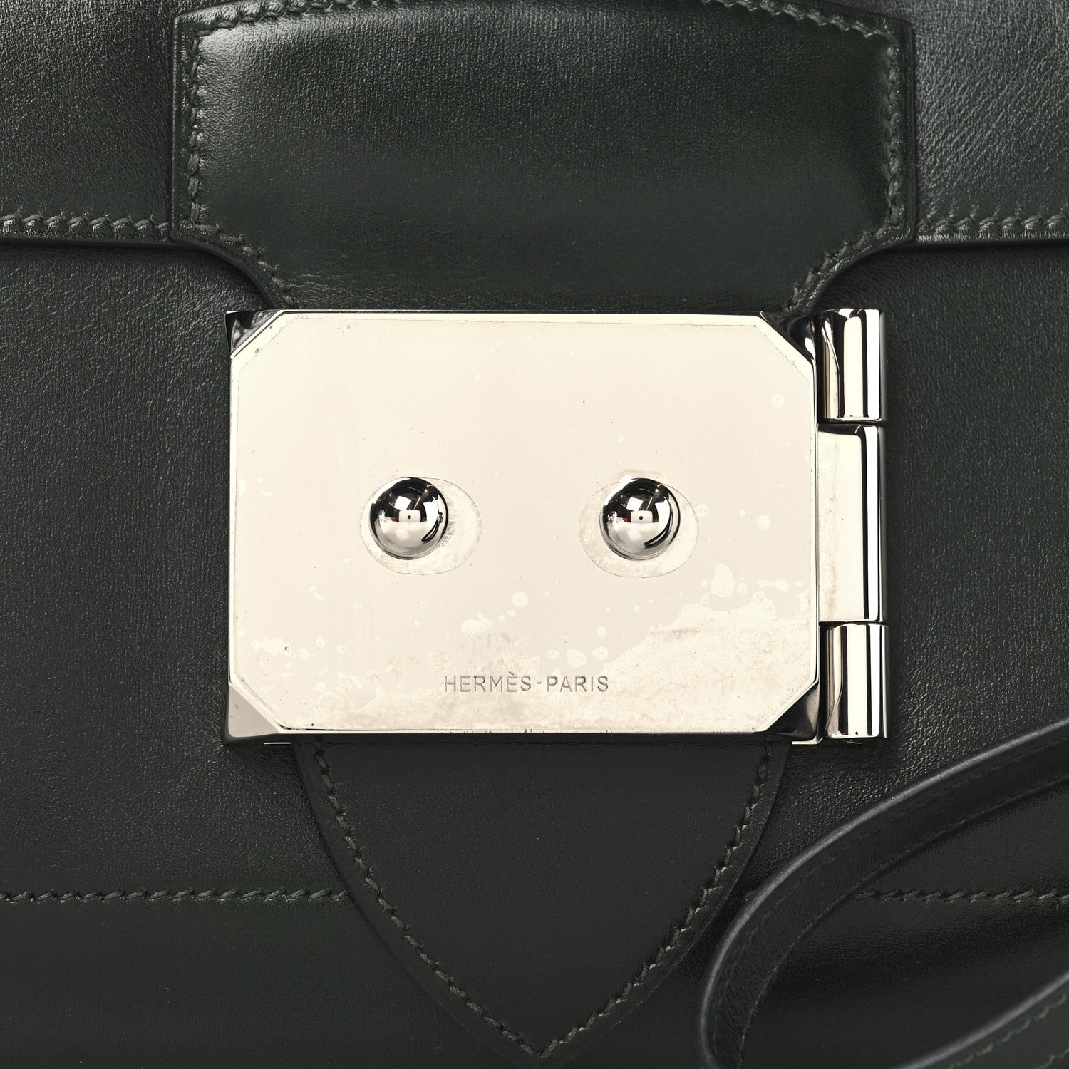 Hermes Box Goodlock Clutch  Vert Fonce 8 of 8