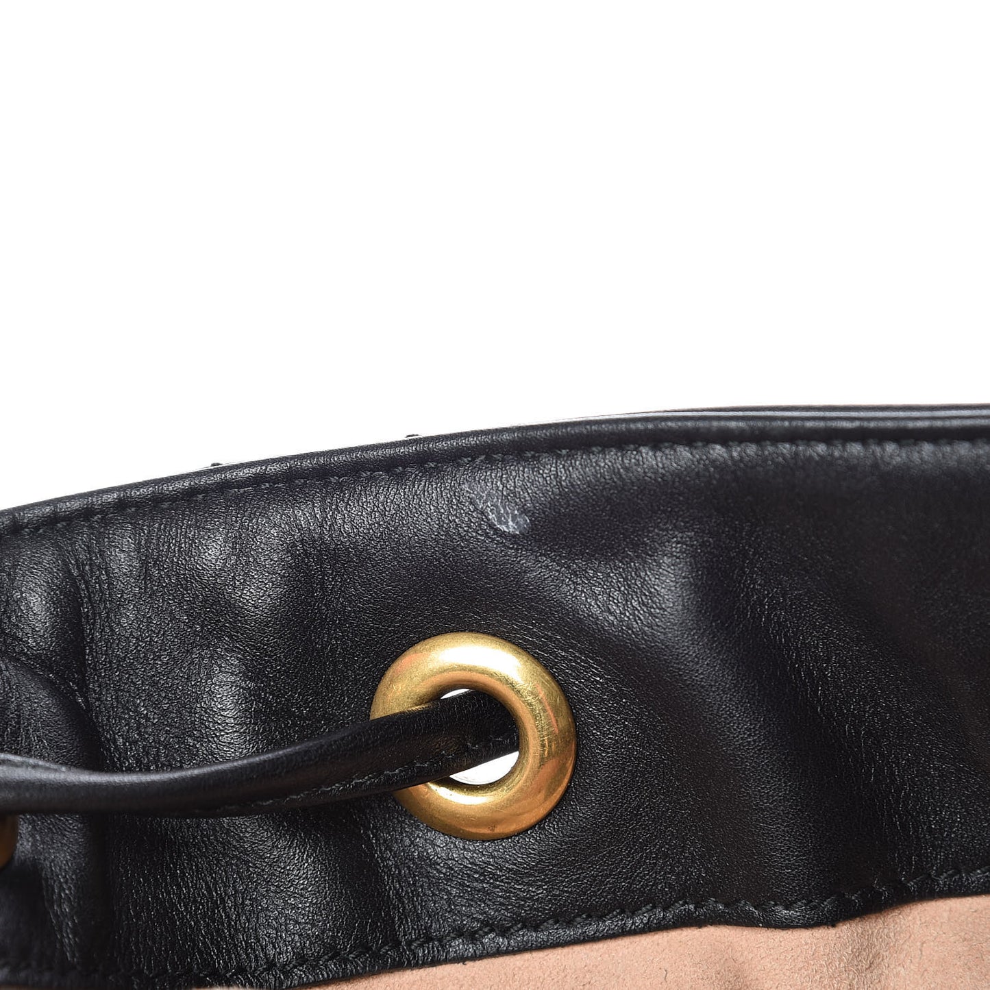 Calfskin Matelasse Sylvie Web GG Marmont Bucket Bag Black