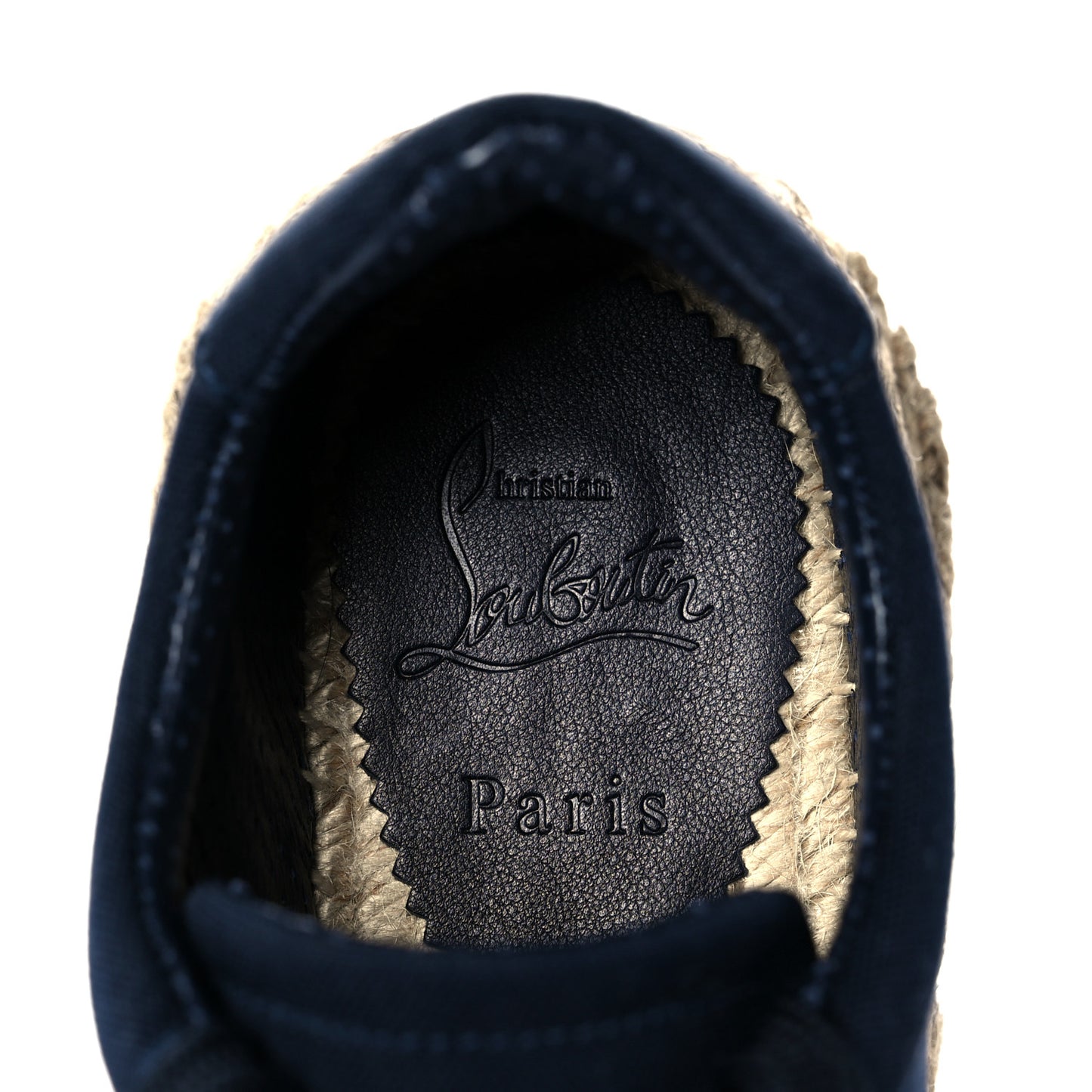 Toile Calfskin Espasneak Flat Sneaker 39 Navy