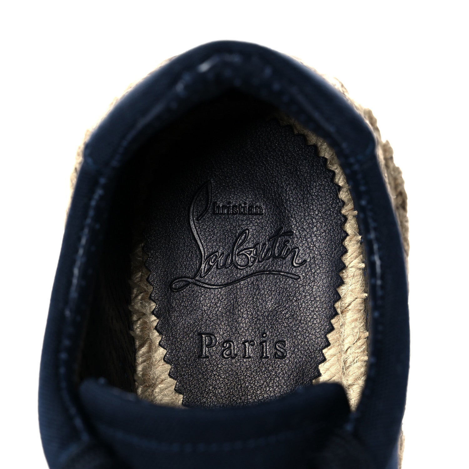 Christian Louboutin Toile Calfskin Espasneak Flat Sneaker 39 Navy 7 of 11