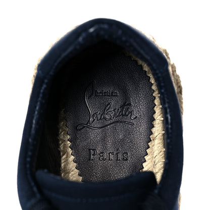 Christian Louboutin Toile Calfskin Espasneak Flat Sneaker 39 Navy 7 of 11