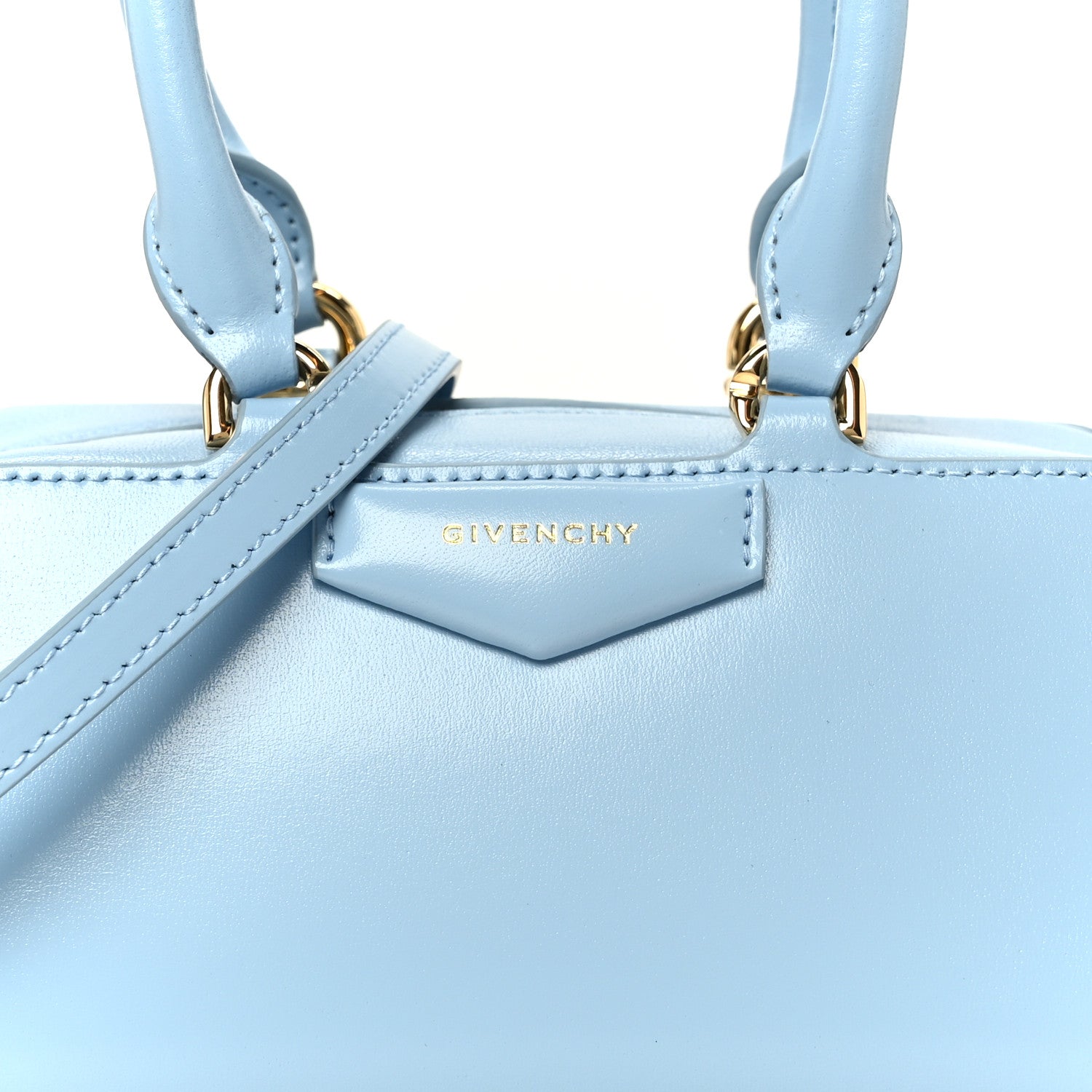 Givenchy Box Calfskin East West Mini Antigona Light Blue 7 of 9